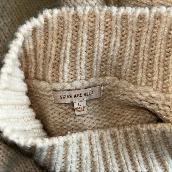 Skies Are Blue Cream Knit Turtleneck Sweater - Picture 5 of 5